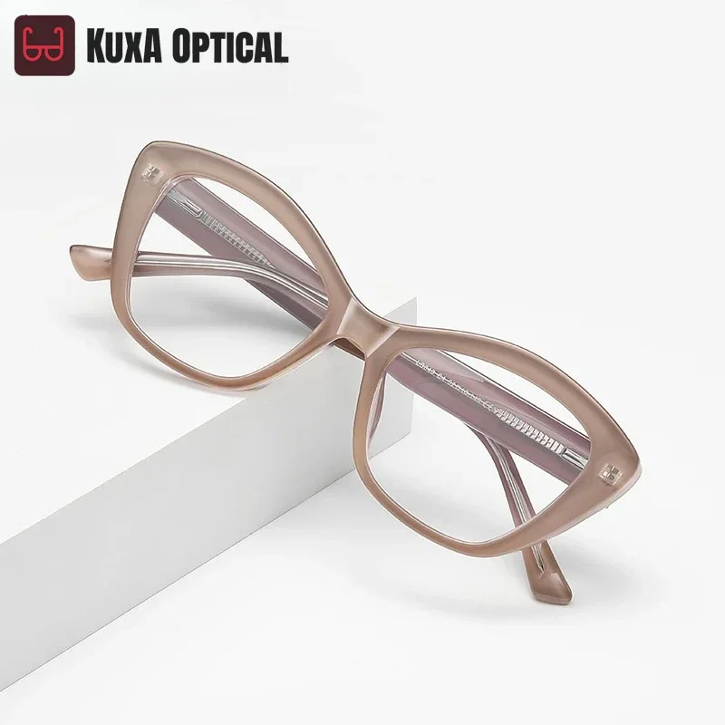 

KUXA новые модные индивидуальные простые оправы-бабочки женские очки для чтения с защитой от синего света могут быть изготовлены по индивидуальному заказу по рецепту