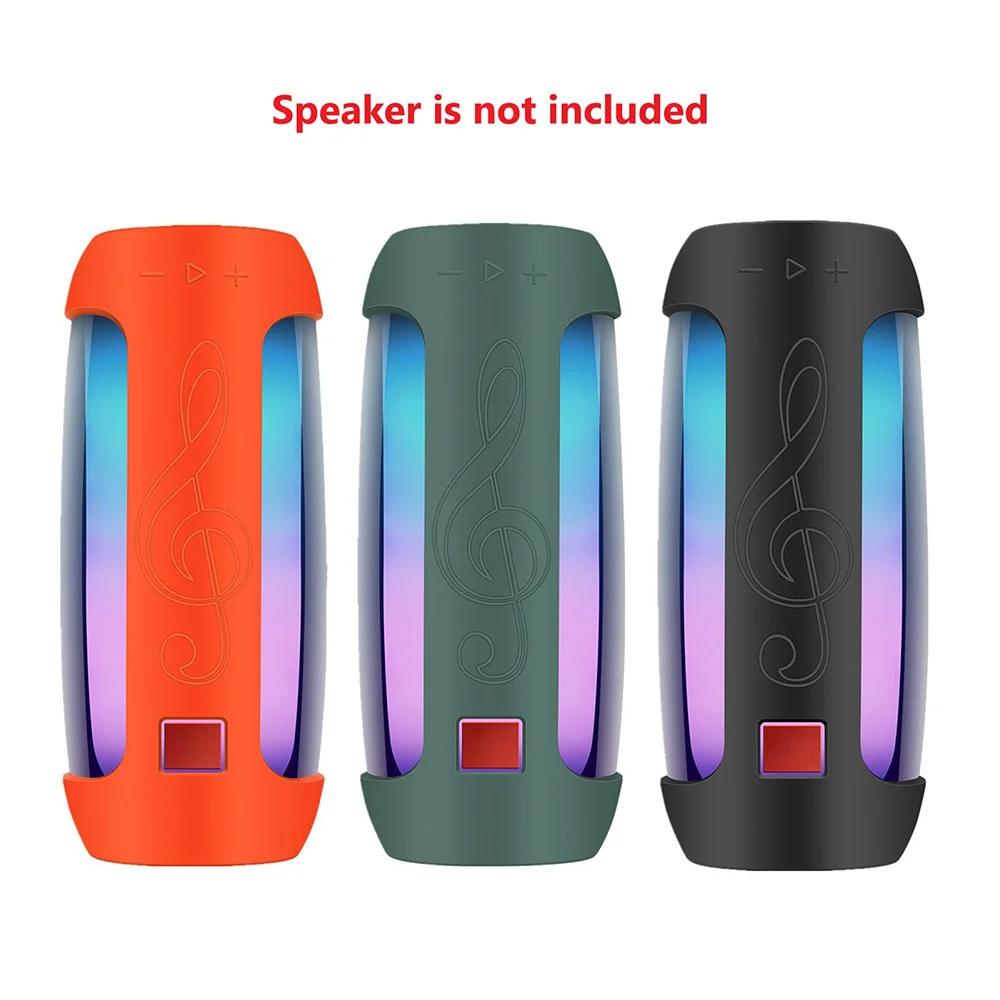 Silicone Case Cover with Strap Carabiner for JBL Pulse 4 Bluetooth Speaker,