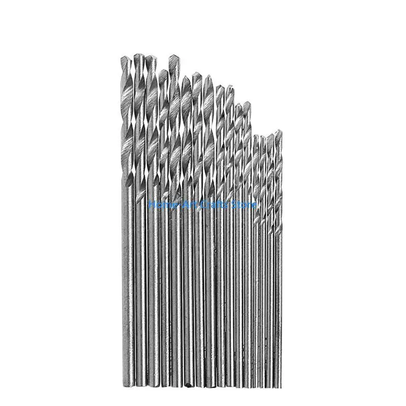 Y3NA 16Pcs HSS White Steel Twist Drill Bit Set 0.8-1.5mm For Electric Grinding Drills