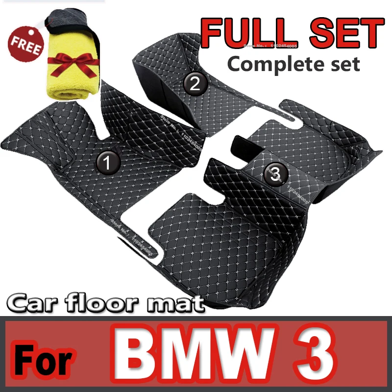 Car Floor Mats For BMW 3 F30 325i 330i 320i 318i Five Doors 2013 2014 15 16 17 18 19 Foot Pads Carpet Cover Interior Accessories