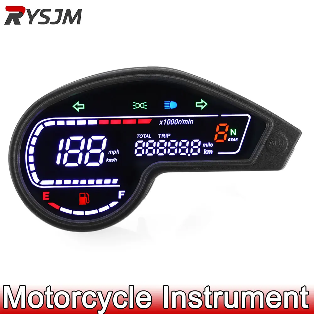 Motorcycle Speedometer for Honda NXR150 NXR125 Bros 2003-2014 CRV Digital LED Odometer Tachometer with Turn Signal and Alarm