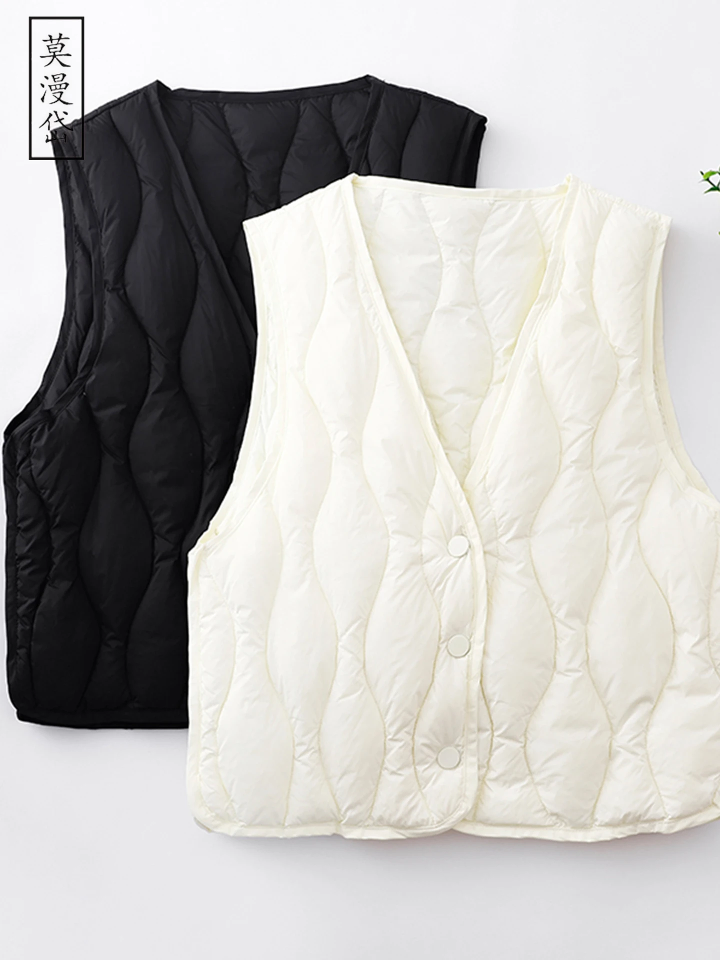 Gilet en coton léger pour femmes, ort Sle, automne-hiver 2026, nouveau gilet intérieur Faion v-ne, vêtements d'extérieur, haut Simple