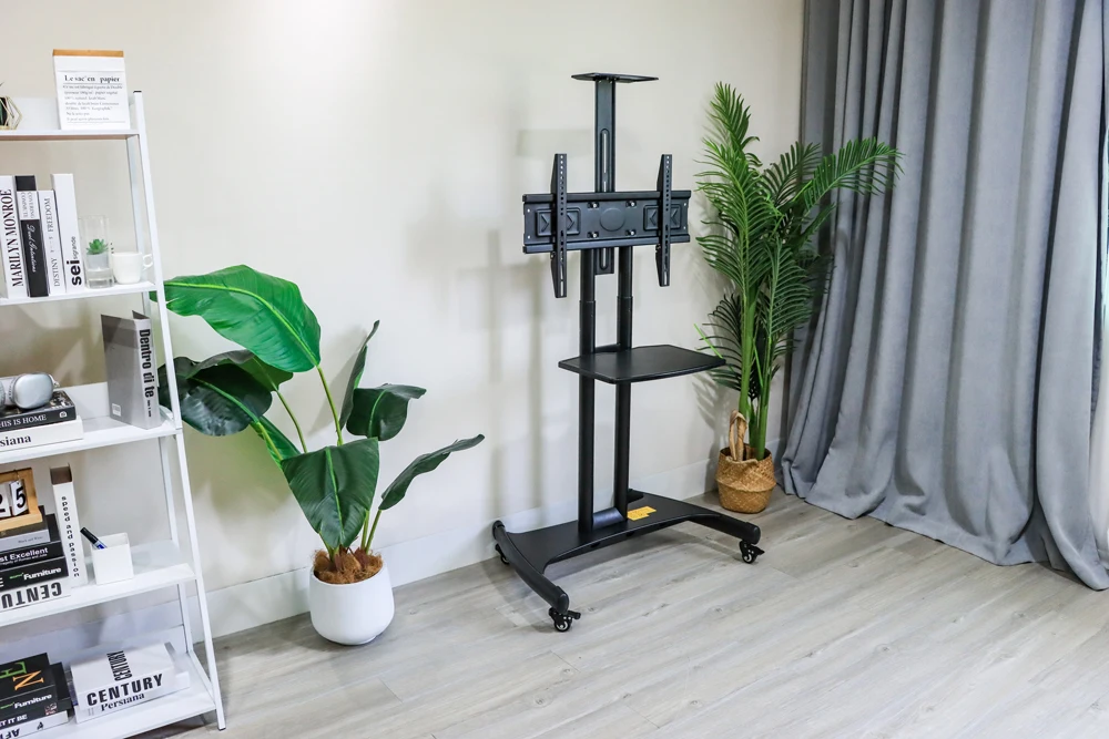 Mobile TV Shopping Cart TV Stand with Wheels 32 to 70 Inch LCD LED OLED Plasma Flat Screen