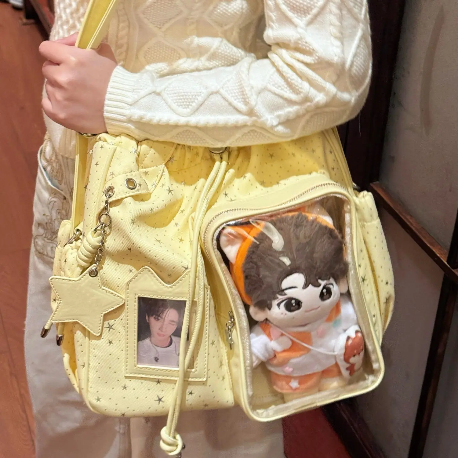 Large-capacity Student Pentagram Backpack New Style Double-shoulder Bag College-style Bag Ita Bag for Female Junior High School