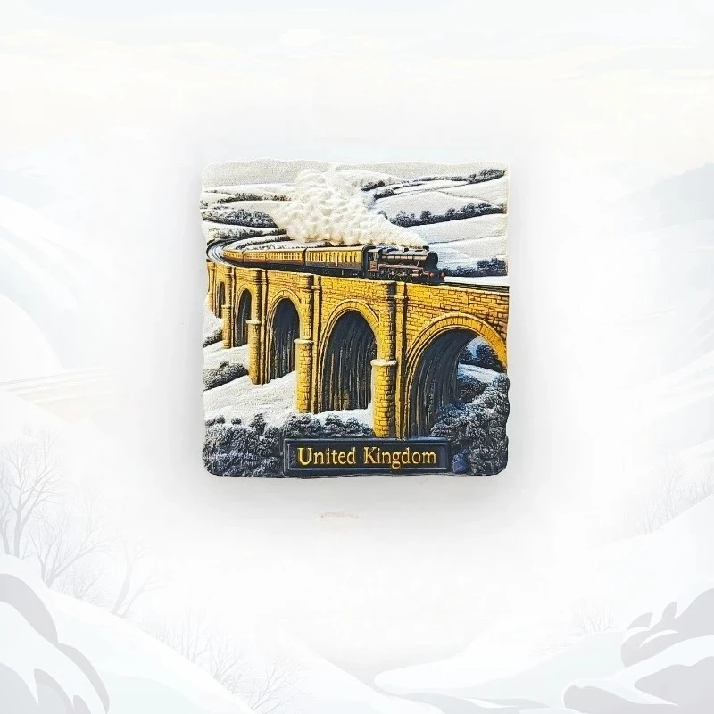 

Ribblehead Viaduct Fridge Magnet - 3D Yorkshire Landmark Souvenir British Railway Decor Unique England Gift with Strong Magnet