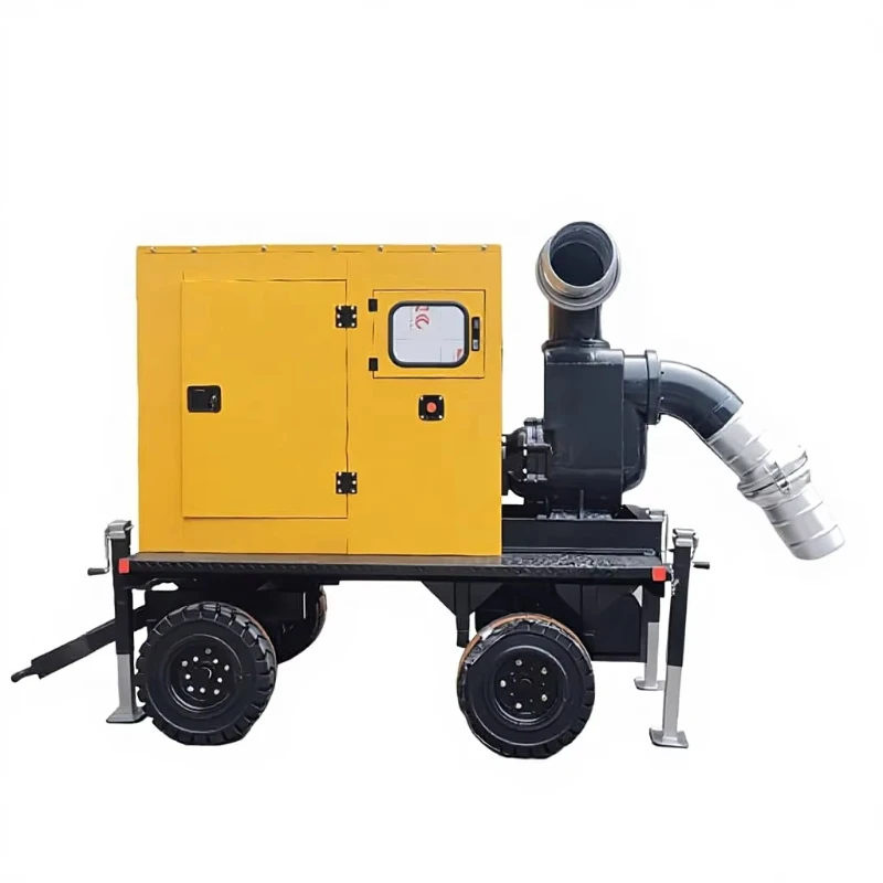 High Displacement Self Priming Flood Control Pump Truck Diesel For Open Construction Pit Flood Water Discharge