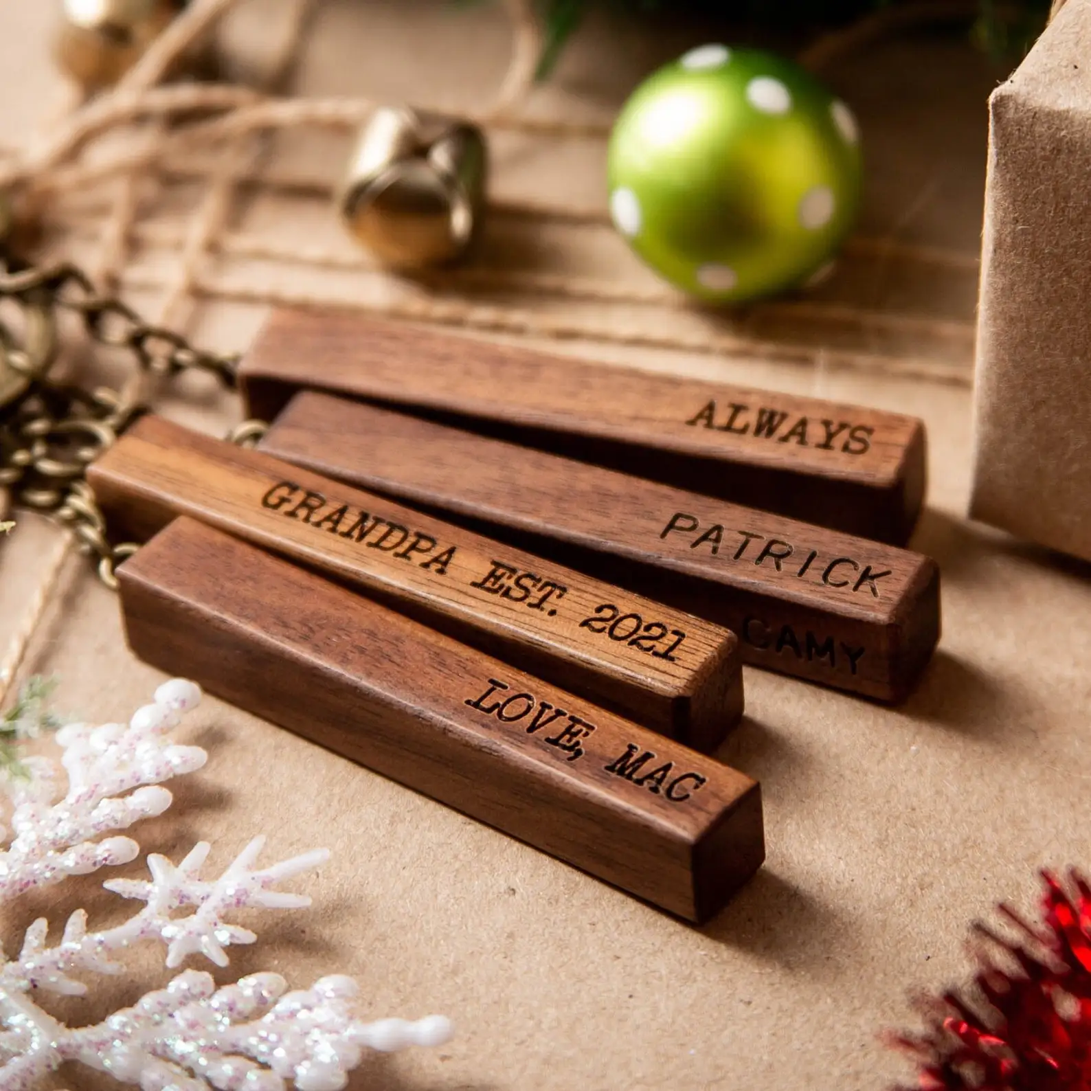 Personalized 4 Sided Bar Keychain