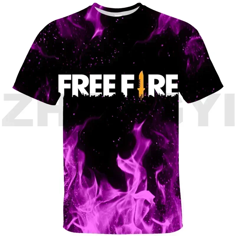 2024 New Fashion 3D T Shirt Women T-shirt Fashion Hip Hop Boys Summer Tops Kids Free Fire Print Cool Streetwear Trendy Men Tees