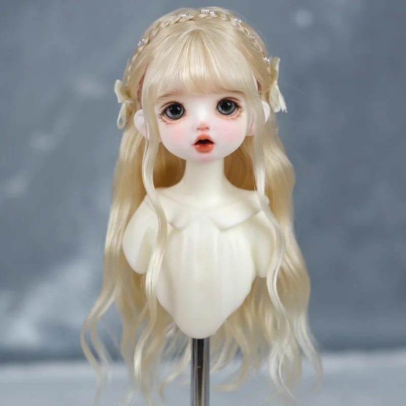 New 30cm Dolls Cute Wig Fashion Shawl Long Hair Curl for 6-7 Inch Head Circumference 1/6 BJD Doll Accessories Toys Kawai Hair