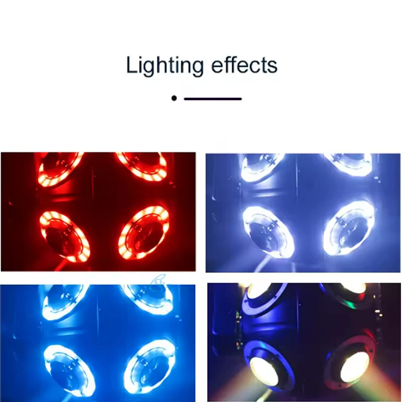 LED 100W RGBW Moving Head 4in1 With Disco Football Light DMX Stage Effect Lamp 360 ° Infinite Rotation Beam Lights For Dj Bar