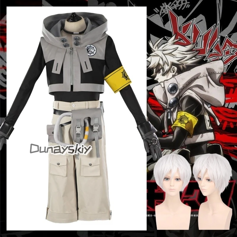 

GACHIAKUTA Ludo An Orphan Adopted By His Foster Father Regret In The Garbage Dump With White Hair Cosplay Costume Anime Full Set
