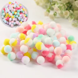 30-200Pcs Fluffy Soft Pompom Ball 10/15/20/25/30mm Premium Cat Toy Balls Pompom Toys For Handmade Sewing Craft DIY Decoration