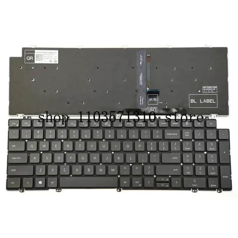 

Новая клавиатура для ноутбука Dell Latitude 5520 5521 Precision 3560 3561, США, черная с подсветкой