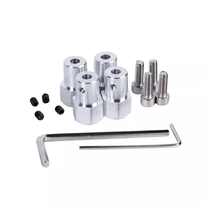 Złącze sześciokątne do silnika Smart Car V3, metalowe sprzęgło silnika 3mm 4mm 5mm 6mm, zestaw części do kół sprzęgła silnika Smart, akcesoria do robotów