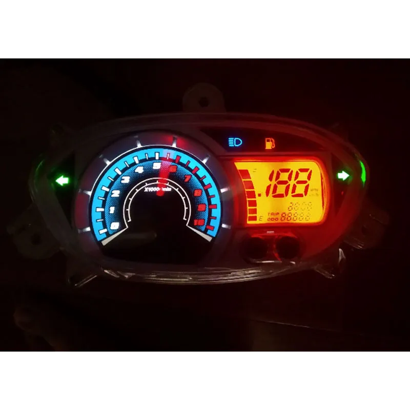 Motorcycle LCD Digital Speedometer Odometer Backlight Motorcycle Odometer Suit For GY6 Yamaha for Honda Speed Sensor