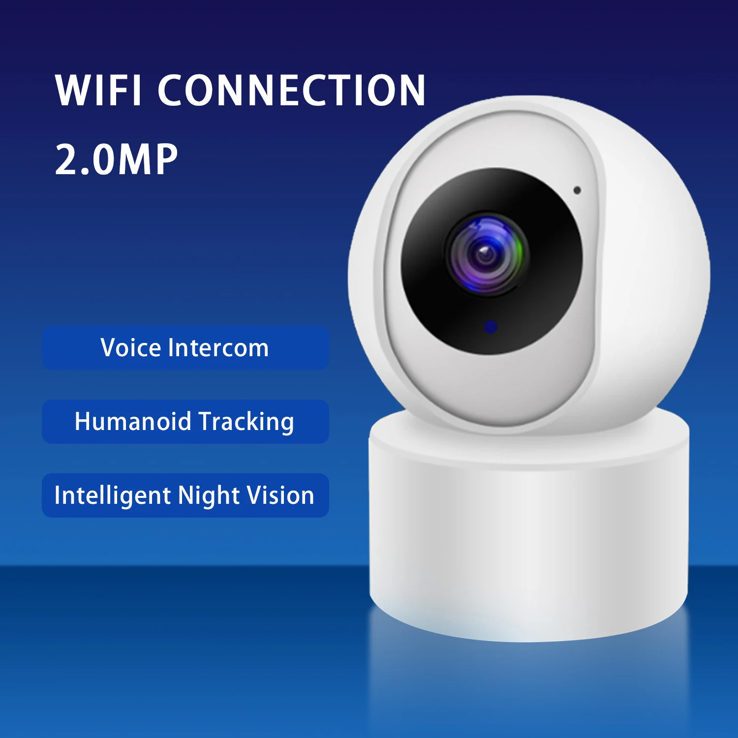 

Indoor Baby Monitor Wireless WiFi1080 HD Smart Moving Head Camera 355 degree Security Neight Vision Camera