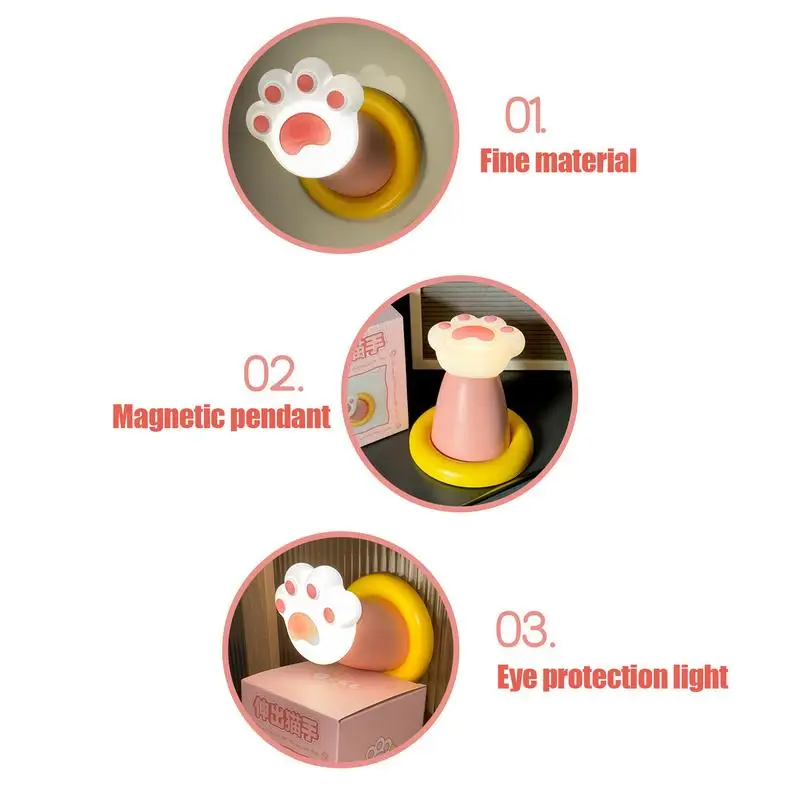 ضوء ليلي من السيليكون للأطفال، ضوء ليلي على شكل مخلب القط للأطفال، ضوء حيوان إبداعي، ضوء ليلي للنوم للأطفال بجانب السرير