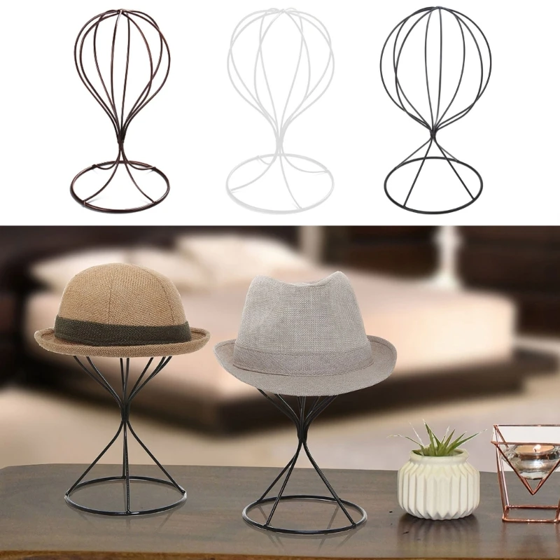 Metal Hat Stand Balloon Shaped Tabletop Display Rack Stand for Baseball Dropship