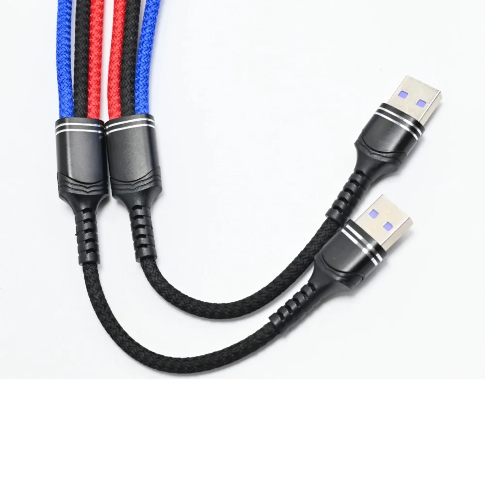 30cm short 3 In 1 USB Cable Short Micro USB Type C Cable For iPhone 13 12 11 Samsung Xiaomi Mobile Phone Charger Cable Mini Wire