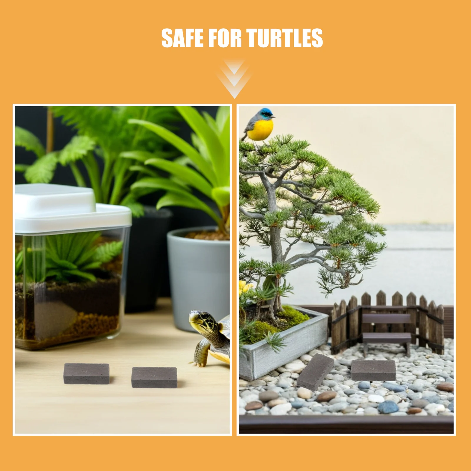 80 Pcs Turtle Tank Steps Bricks Decor Architectural Model Accessories Land Decoration Construction Mini
