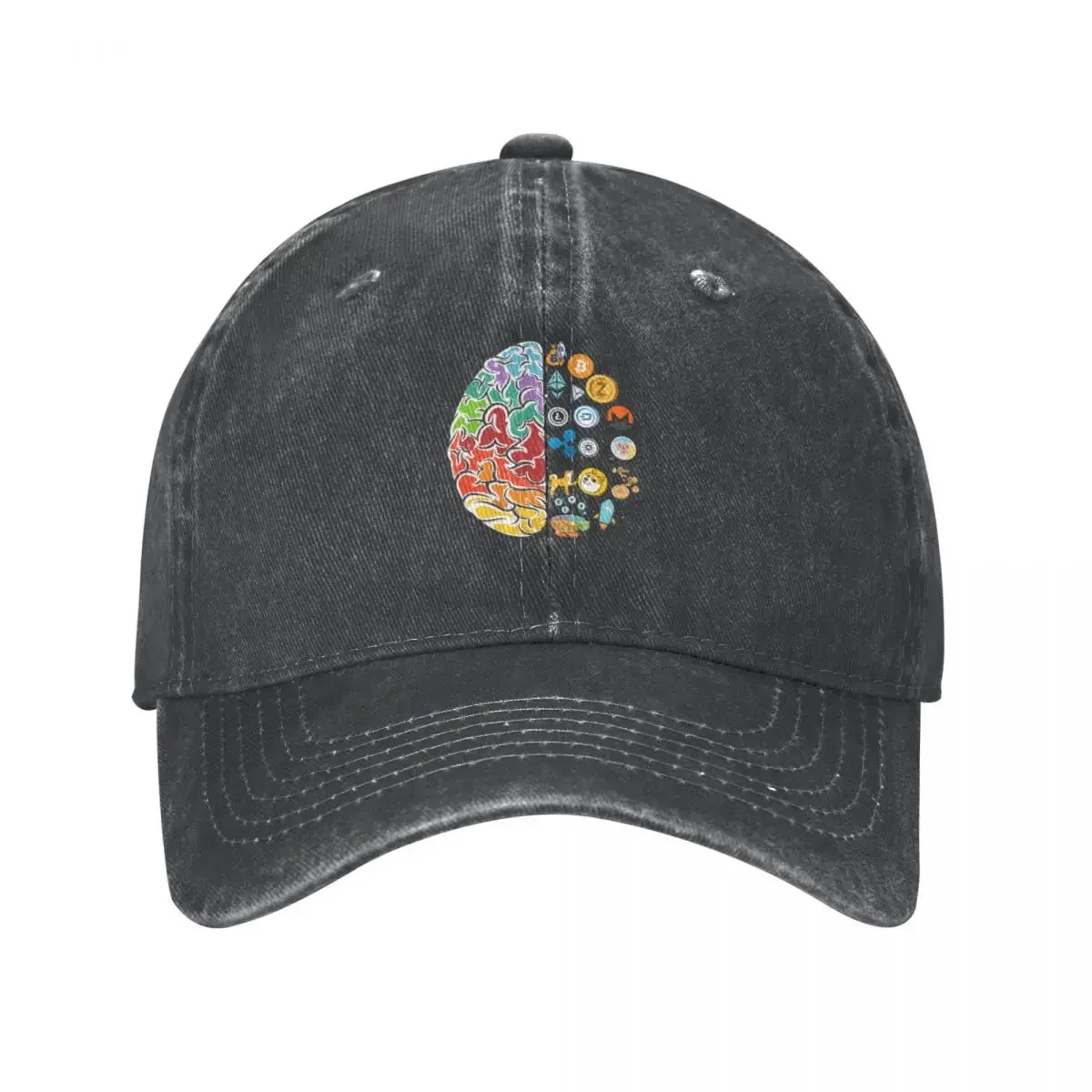 Crypto Brain Cowboy Hat Fluffy Hat Hood Icon custom hats Women'S Cap Men'S