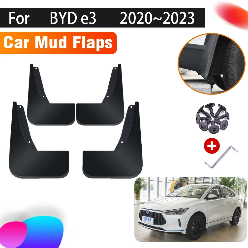 4 PCS Car Mudguards For BYD E3 Accessories 2020 2021 2022 2023 Auto Flap Splas Splash Guard Front Rear Fenders Car Accessories