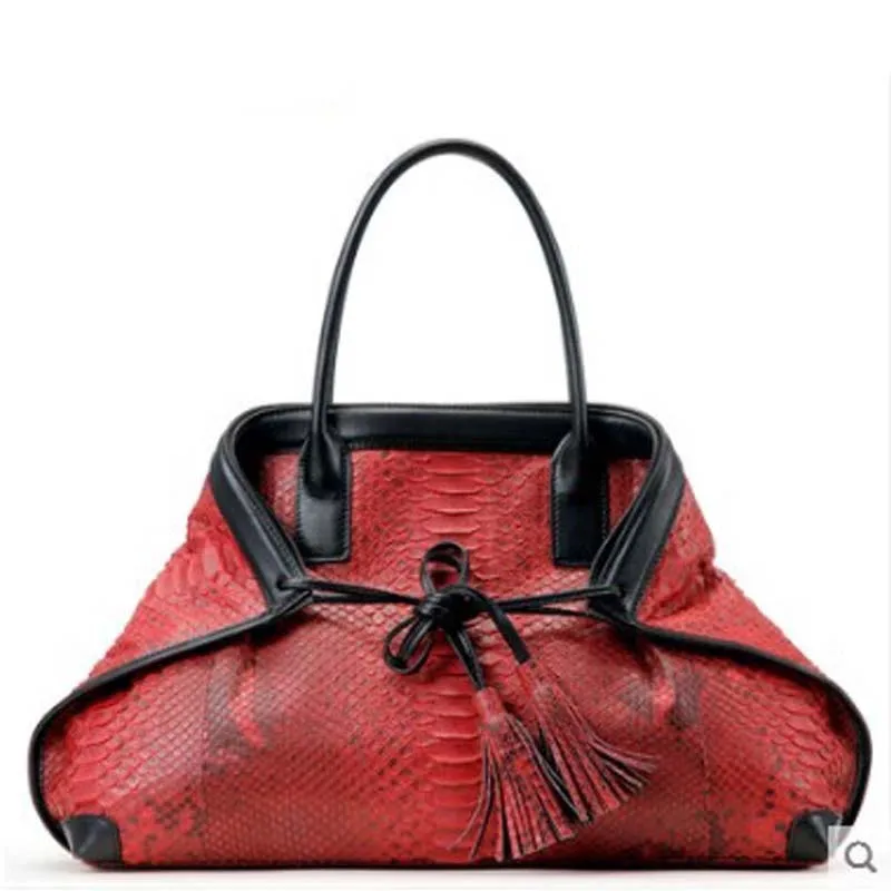 women handbag sanke skin female bag