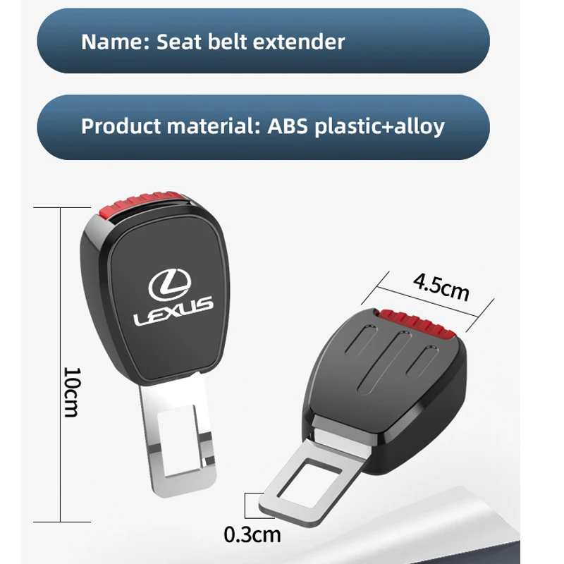 الراقية اكسسوارات السيارات سلامة مقعد قفل مشبك حزام الأمان موسع محول قابس لكزس F SPORT GX460 Ct200h IS250 ES 220D