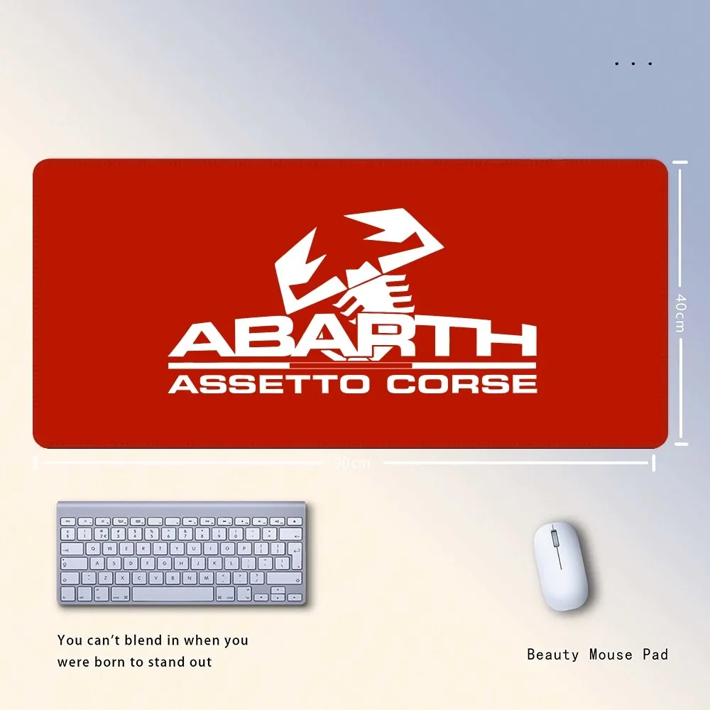 

Abarths Mousepad Gaming 400x900 Locking Edge Big Gamer Large Rubber Art Computer Mousepad Laptop Desk Mat