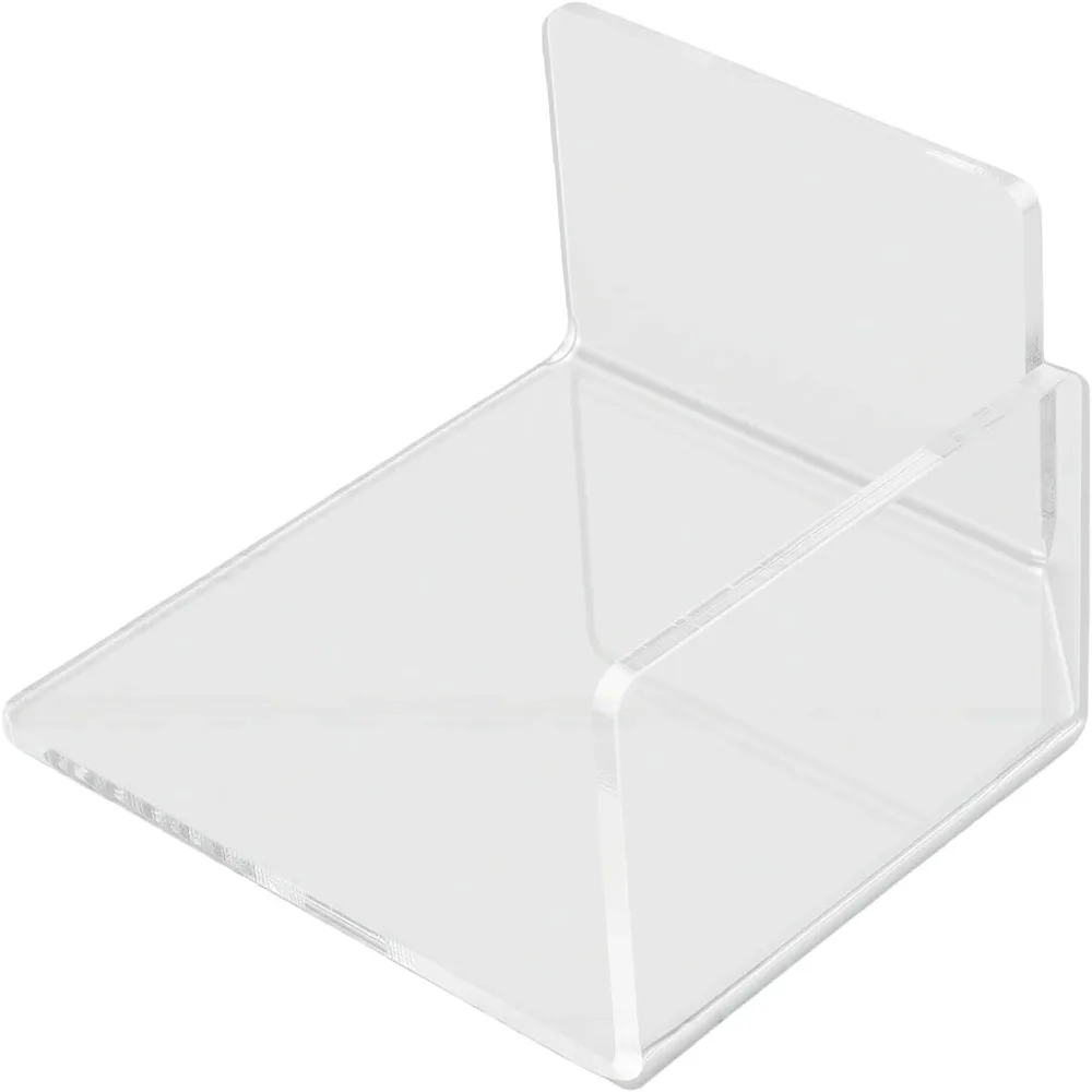 3pcs Wall Mounted Acrylic Corner Shelves Clear Acrylic 3.46*3.46*1.77in Small Adhesive Shelves Adhesive Tape Durable Clear