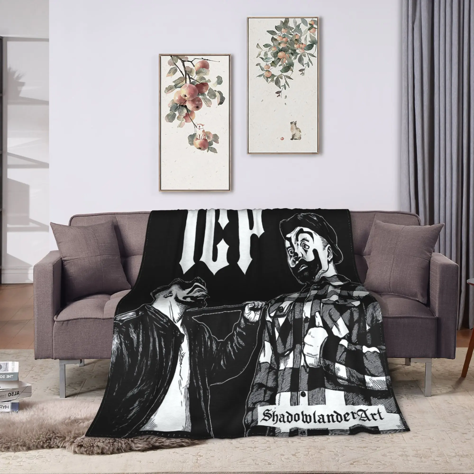 Insane Clown Posse band Flannel Blankets Winter Warm Soft Throw Blanket for Students Couch Chair Fluffy Bedspread Sofa Bed Cover