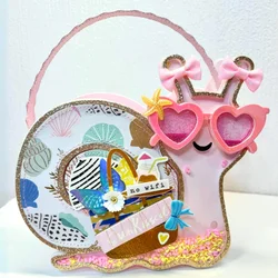 Snail Mini Album Metal Cutting Dies for DIY Scrapbooking Album Paper Cards Decorative Crafts Embossing Die Cuts New 2024