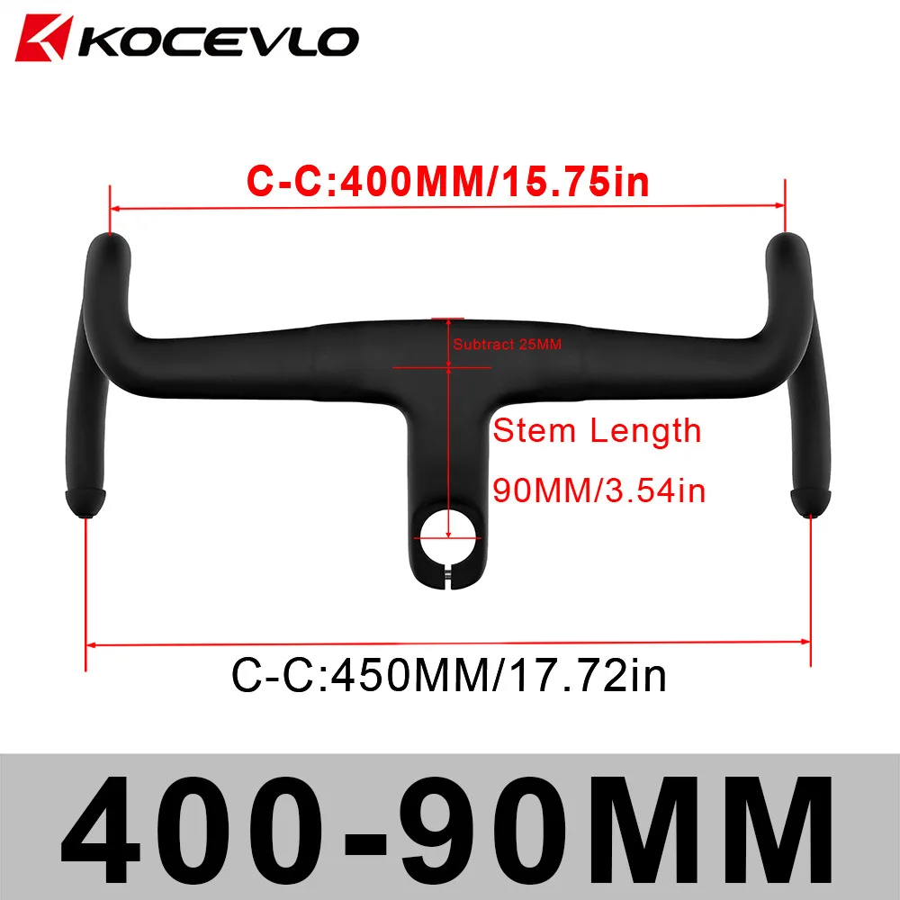 KOCEVLO K05 Full-Carbon Fiber Gravel Integrated One-Piece Drop Handlebar with Fully Internal Routing and Padding image 3