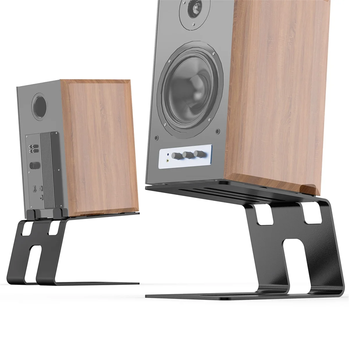 Desktop Speaker Stands, 1 Pair, Studio Monitor Riser with Vibration Dampening Pad and 5° Tilt Design Improve&A22K