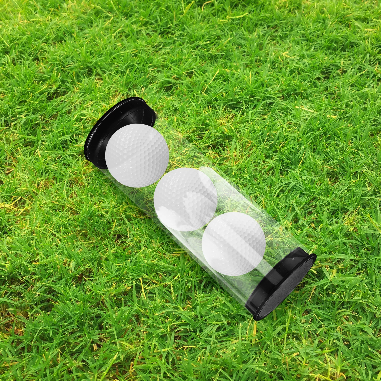 

Golf Ball Clear Plastic Portable Case 45x135mm PC Transparent Holder For Golfing Clear Tubes With Caps Supplies