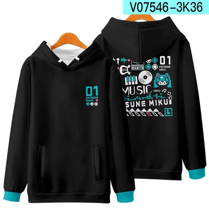 Kawaii Cartoon Hatsune Miku Anime-Charaktere Winter 3D-Druck Reißverschluss-Cardigan Kapuzenpullover Freundschafts-Überraschung Geburtstagsgeschenke – Detail 3