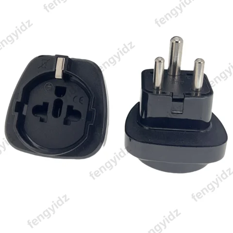 Convertidor de S.Africa blanco y negro, AU, Reino Unido, EE. UU., UE a pequeña enchufe de Sudáfrica, adaptador de toma de corriente CA, Nepal, India, Sri Lanka, 1 ud.