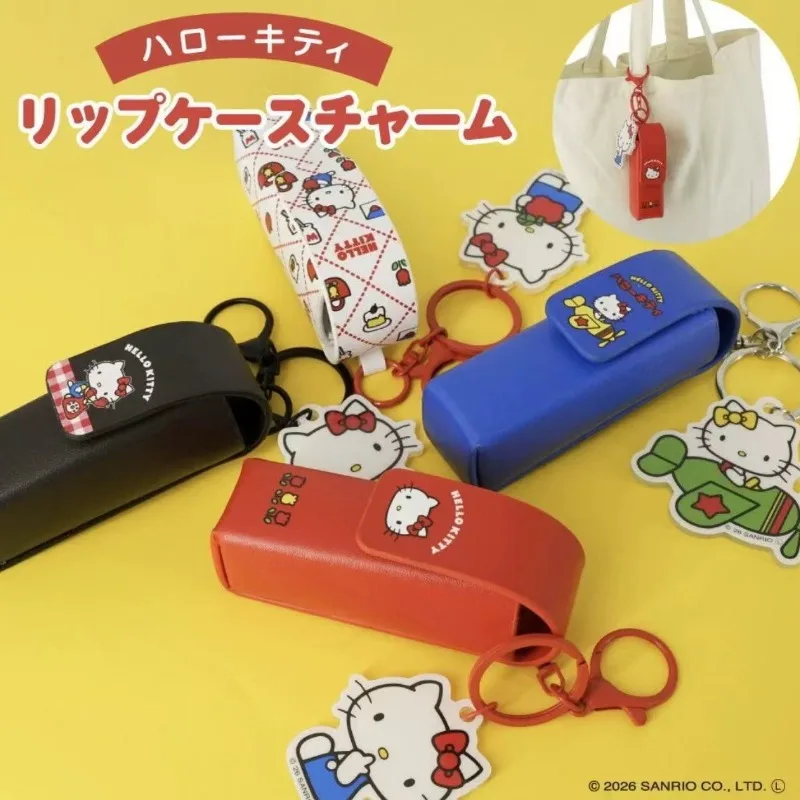 Сумка-брелок для хранения помады Hello Kitty, подарок для девушки, милый мультяшный дизайн, женские аксессуары, мини-портативная сумка для хранения украшений, оптом
