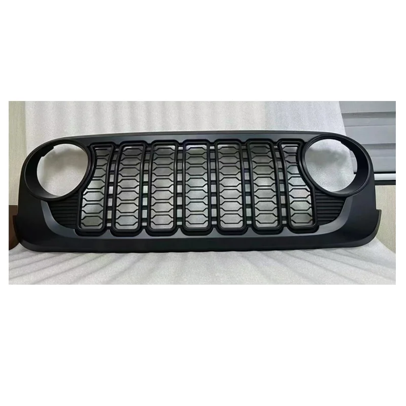 New Arrival 2024 Year JL Style Black Mesh Car Front Grille For Jeep Wrangler JK 2007-2017 Offroad Accessories