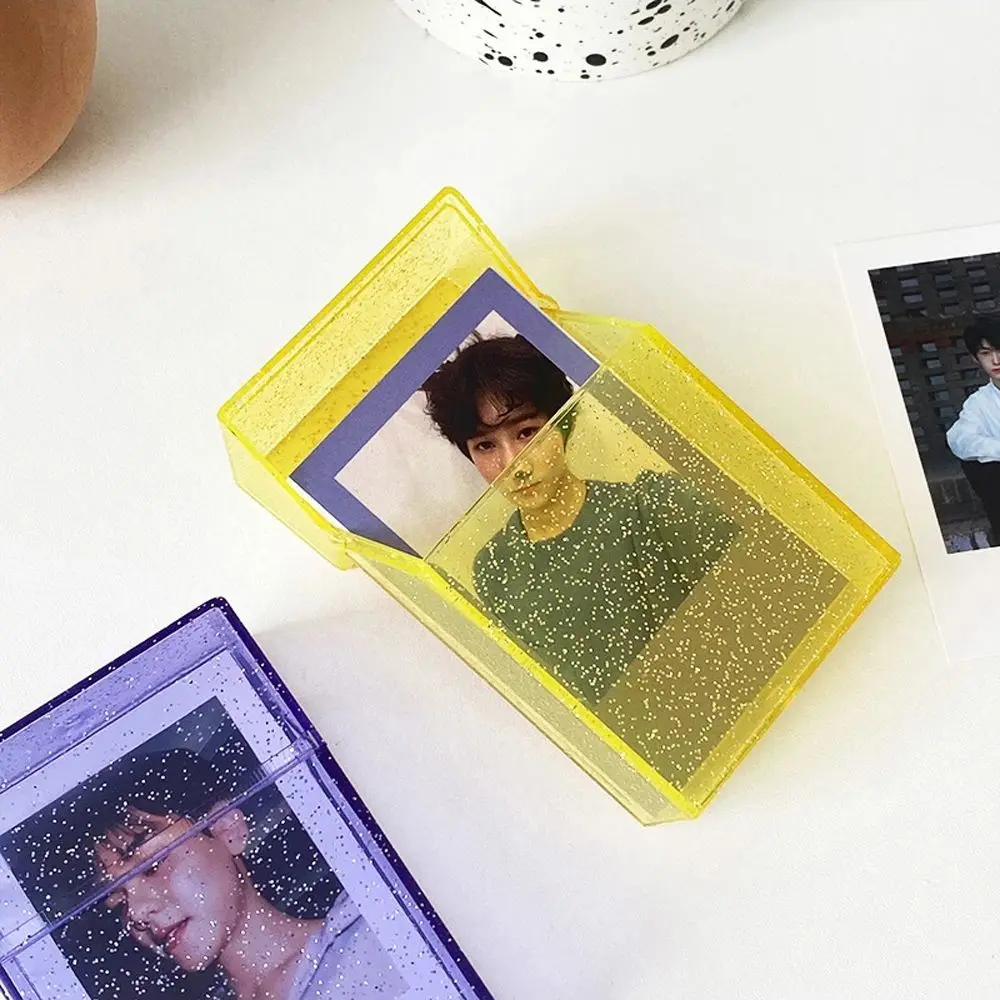 Blingbling Card Holder Transparent Idol Postcards Storage Box Photo Storage Box Photocard Holder Photo Cards Album