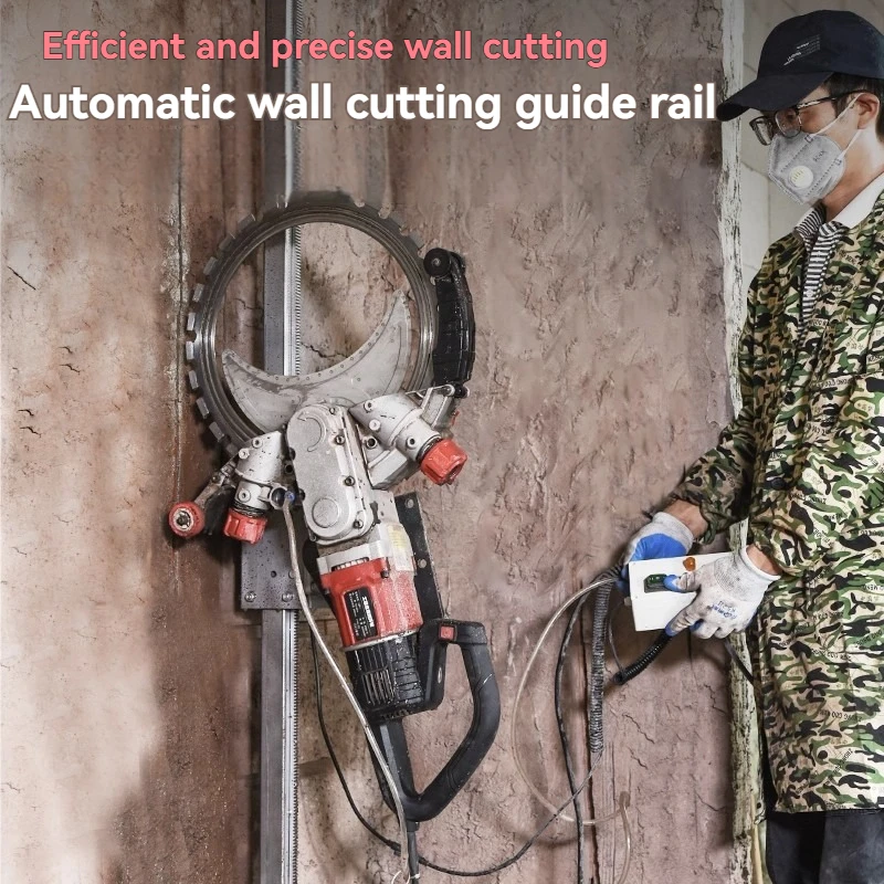 9800W Brushless Track Ring Saw High Power Cutting Machine Ring Saw Concrete Wall Cutting Machine with 2.4M Track