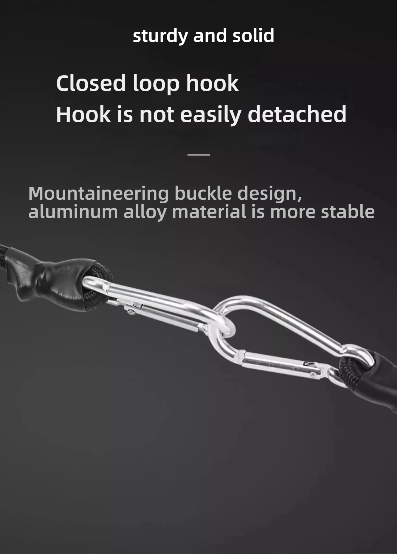 1pc 1m/2m/3m/4m Stretch Elastische Seile 8MM Bungee Cords mit Haken Leichte Fahrräder Krawatte Auto Gepäck Verpackung Dach Rack Strap – Detail 5