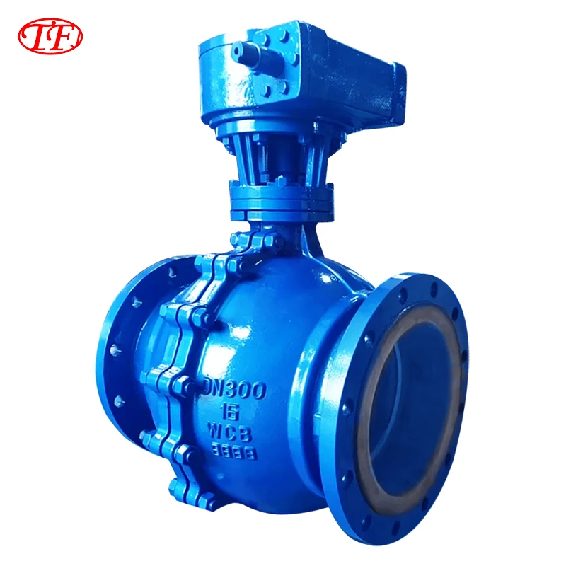 TF WCB CASTING 2 PIECE TRUNNION DOUBLE BLOCK and BLEED(DBB) BALL VALVE 150LB~4500LB Electric/Pneumatic Eccentric Half Ball Valve