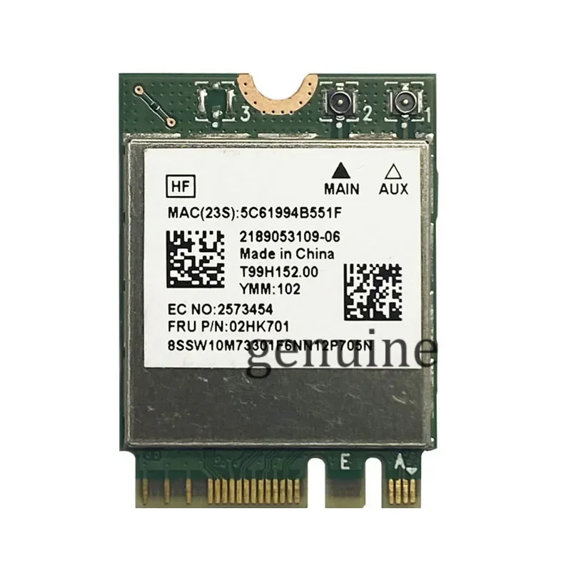 Rtl8822ce 8822ce DMC wireless WiFi 867mbps Bluetooth 5.0 nillkin Fru 02hk701 network card for Lenovo E460 e465 E475 e560