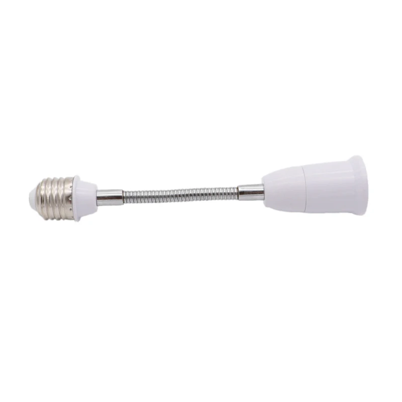 1pcs Universal E27 to E27 Lengthened Lamp Holder Tube LED Light Extension Bulb BaseLamp Head Socket Conversion Black White 18cm