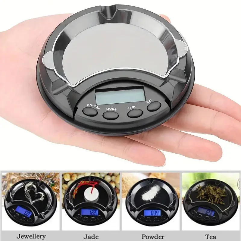 Imagem -02 - Balança de Bolso Digital Eletrônica com Luz de Fundo Azul Balança Portátil Display Lcd Cinzeiro Jóias Ouro Diamante Comida Chá Pesando