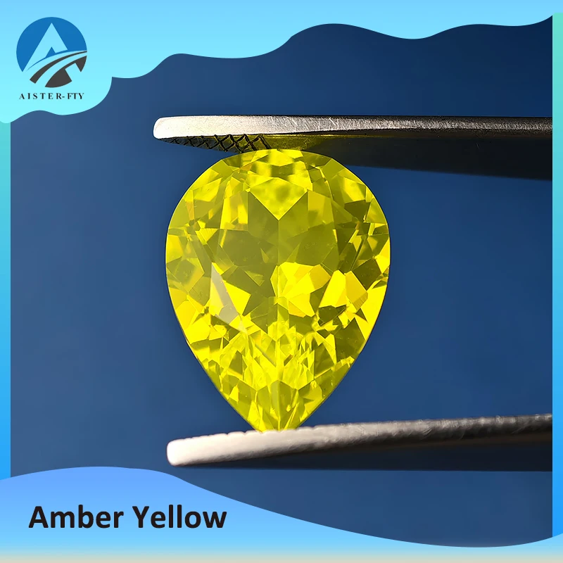 

Новый янтарно-желтый цвет грушевидной огранки Yttrium алюминий гранат грушевидной огранки свободный драгоценный камень лабораторные бриллианты для изготовления ювелирных изделий/сделай сам