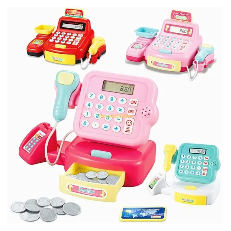 WXTD Berpura -pura Main Cash Register Mainan Pendidikan Knitting Game Set Game Otak Anak TK mainan yang indah