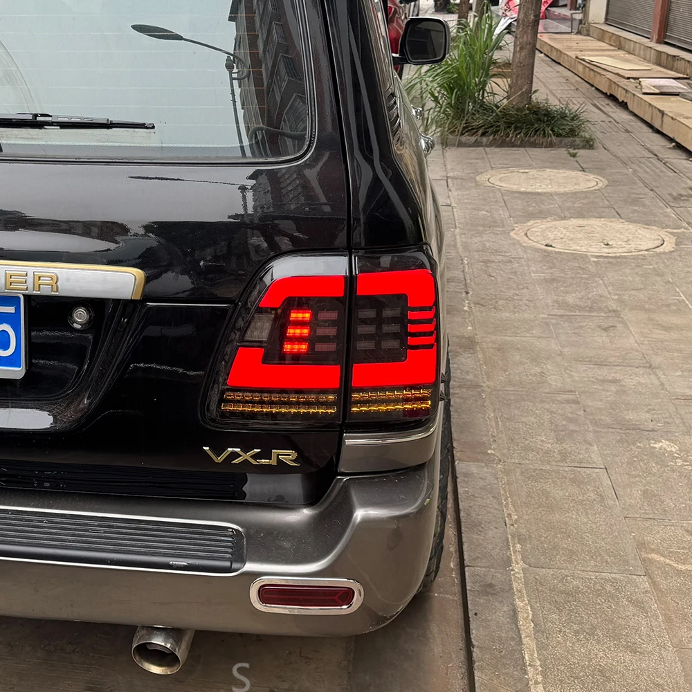 

Для Toyota Land Cruiser Lc100 Lexus Lx470 1998-2007 светодиодные задние фонари автомобиля в сборе, обновленный динамический указатель поворота, аксессуары, инструменты