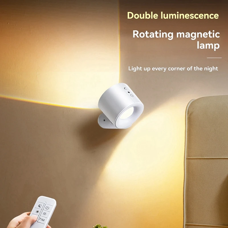 ABNO-خالية من الأظافر مزدوجة الرأس ضوء دافئ الجدار مصباح غرفة نوم المنزل أباجورة الممر جو متقدم ضوء الليل